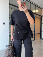 Black T-shirt with Pins