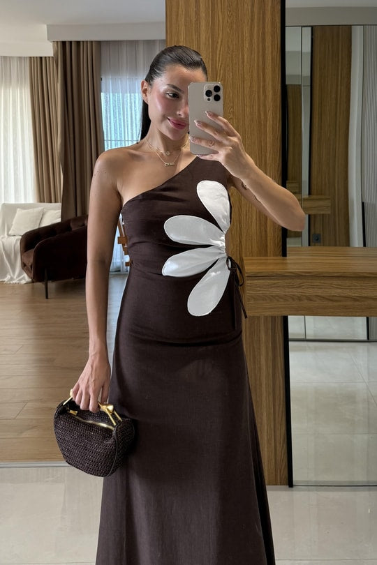 Linen Side Cut Dress
