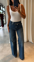 Cross Waist Jeans