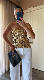 Sequin Top - Gold