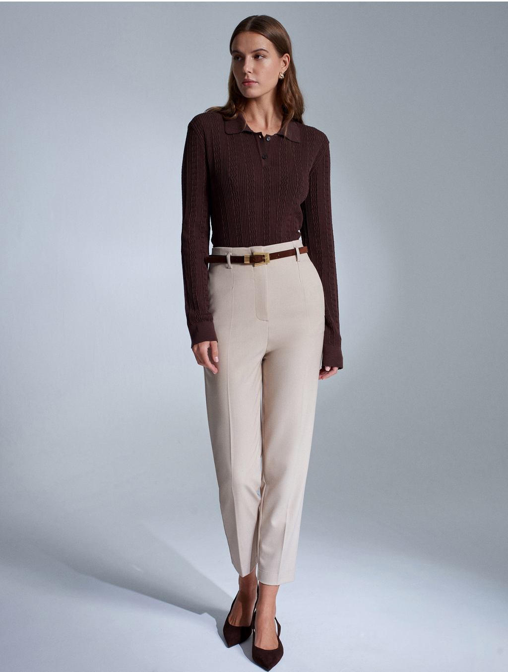 Belted Beige Pants