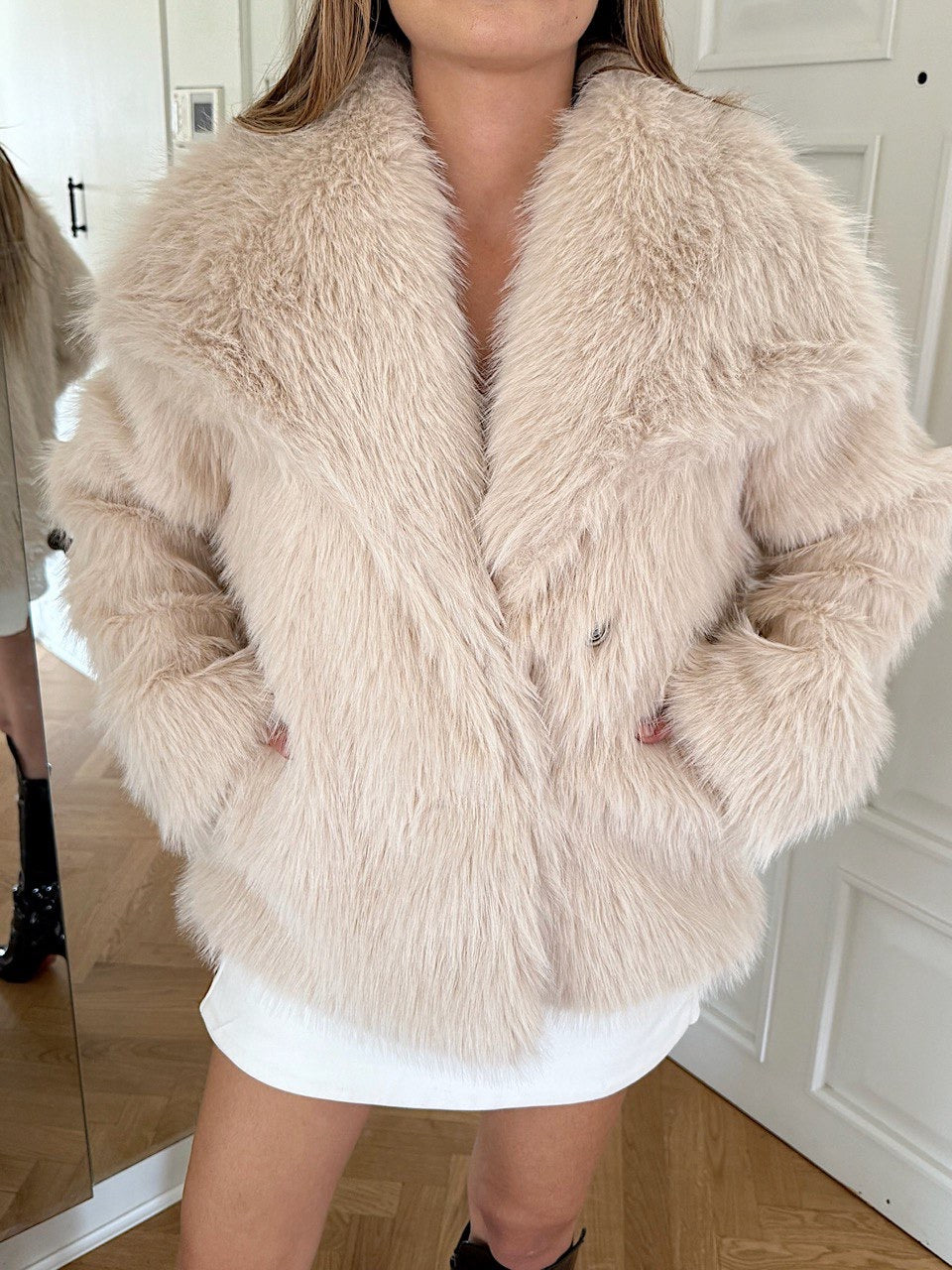 Beige Fur Jacket