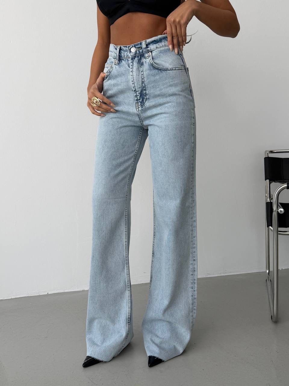 Light blue - wide leg jeans