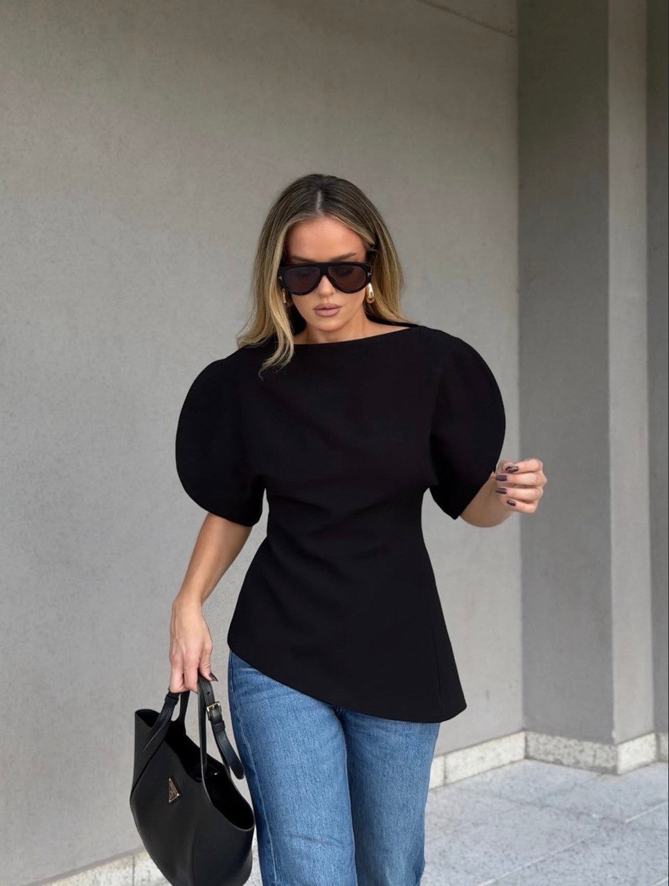 Black Trendy Top