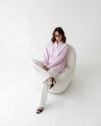 Oversized Striped Shirt - Pink