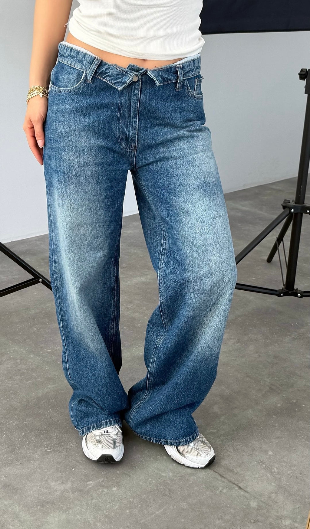 Wide Folded Jeans