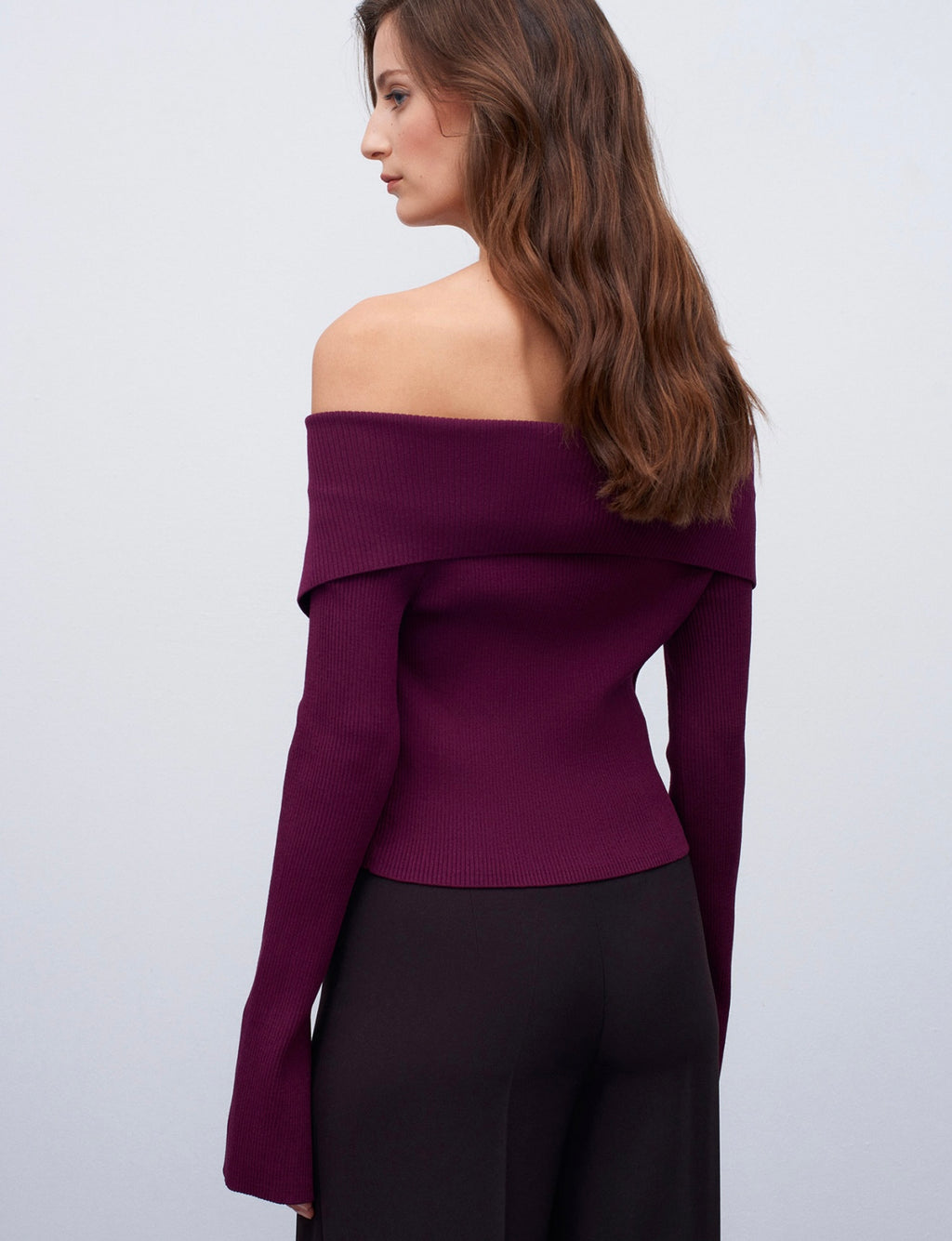 Dilvin off shoulder plum
