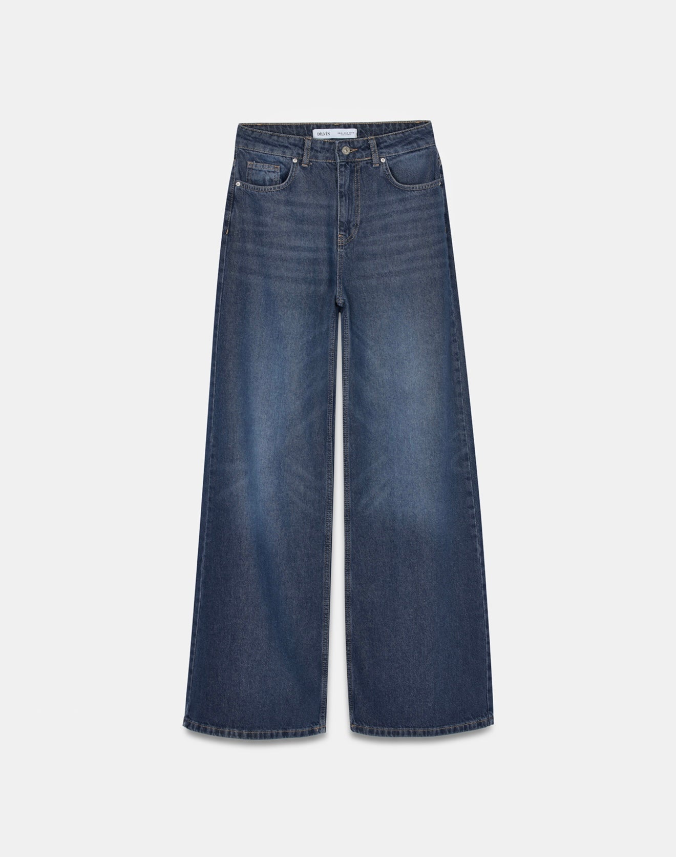 Navy Wide Leg Jeans