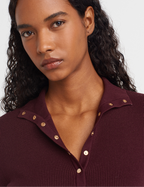 Plum Stand Collar Sweater