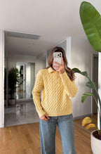 Yellow Braided Sweater