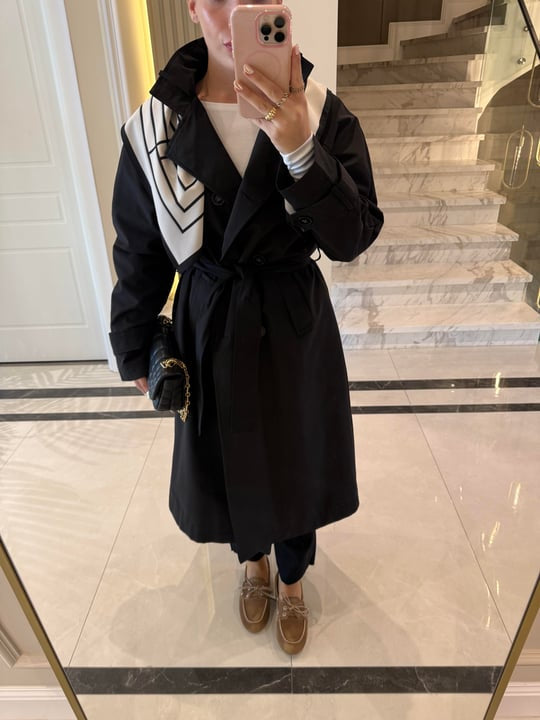 Black Long Trench Coat