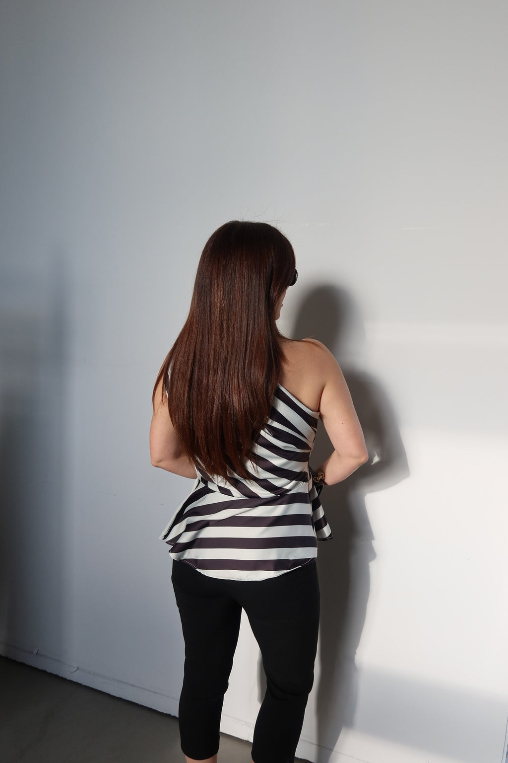 Zebra satin top