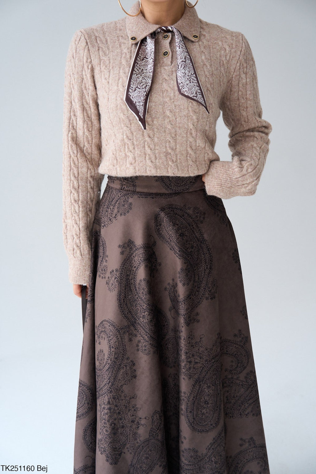 Scarf-detailed Sweater