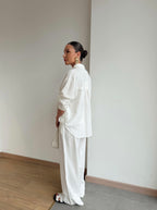 Pure linen set - White