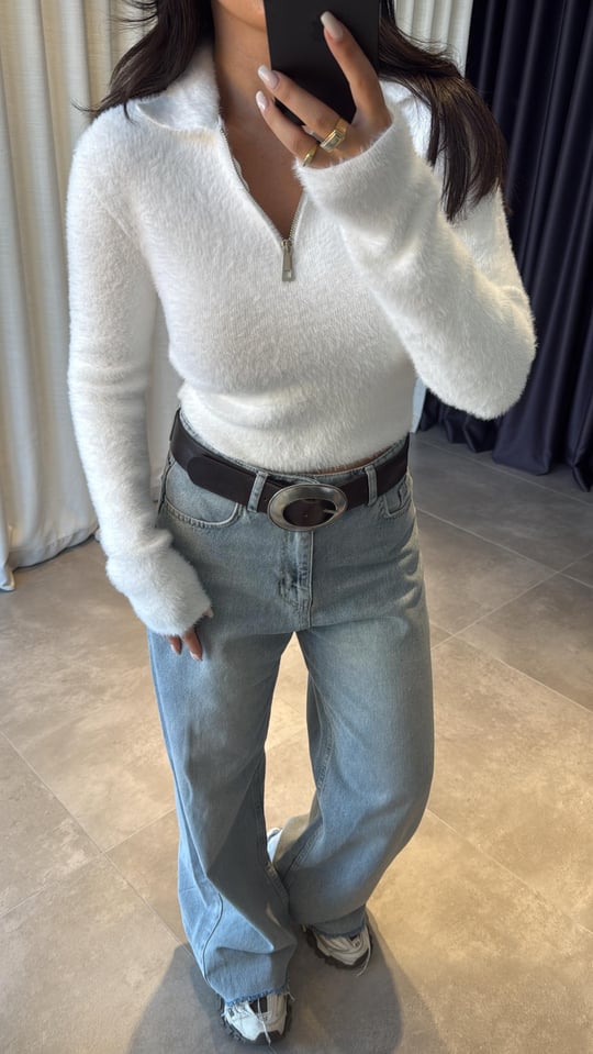 White mohair top