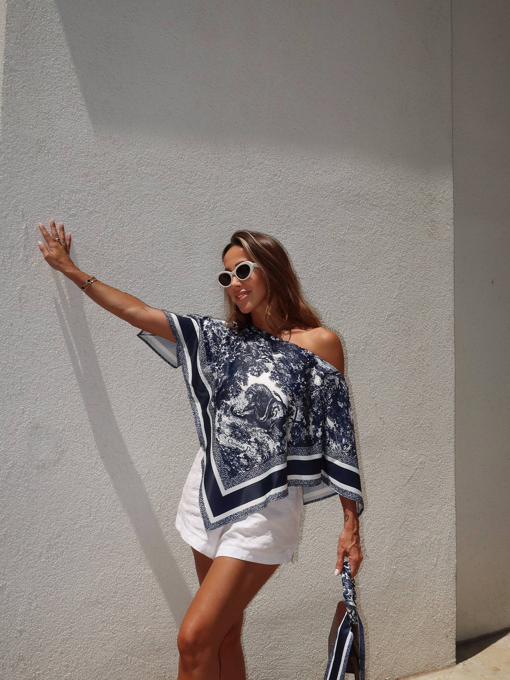 Dior silk top - Navy