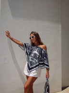 Dior silk top - Navy