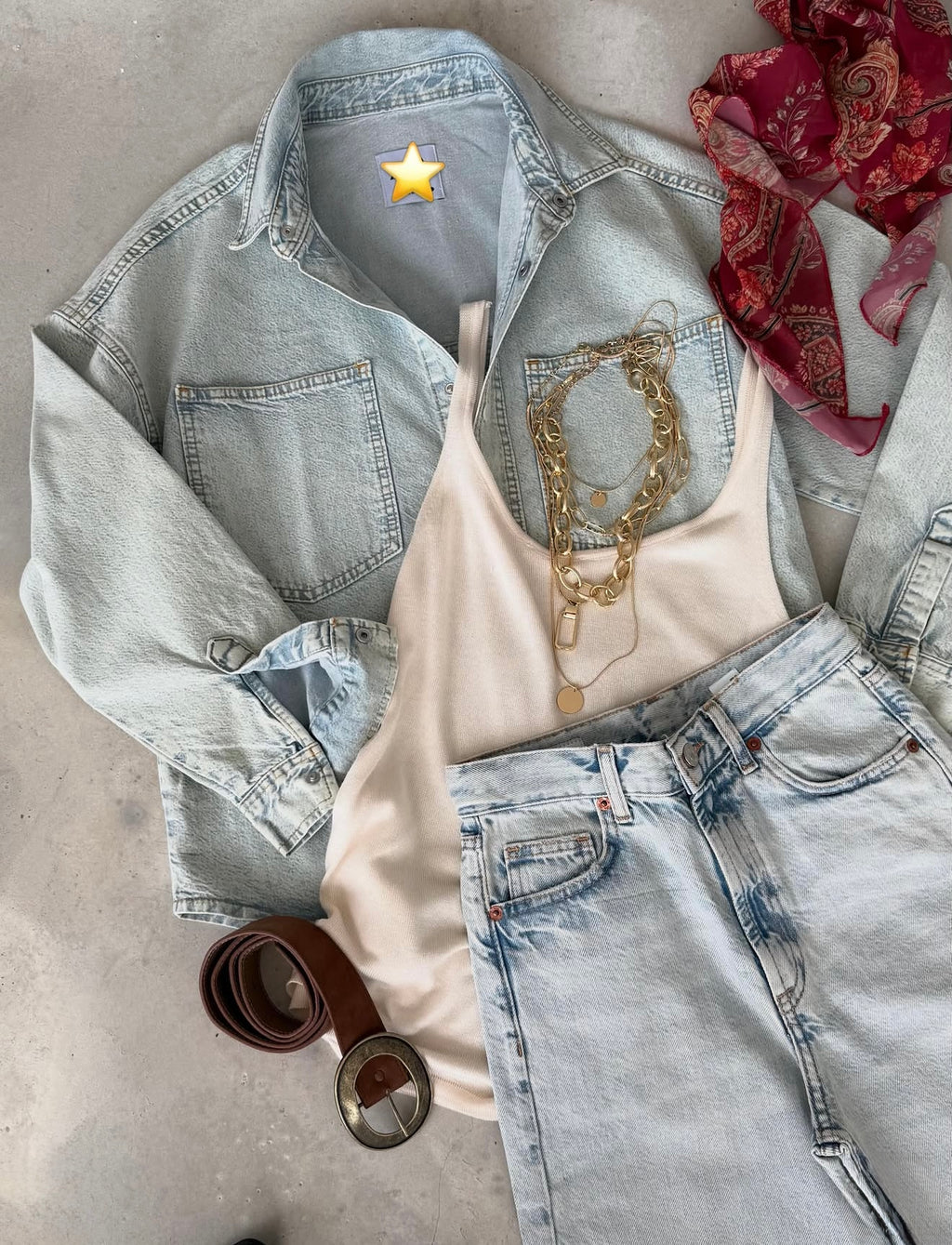 Light blue denim shirt