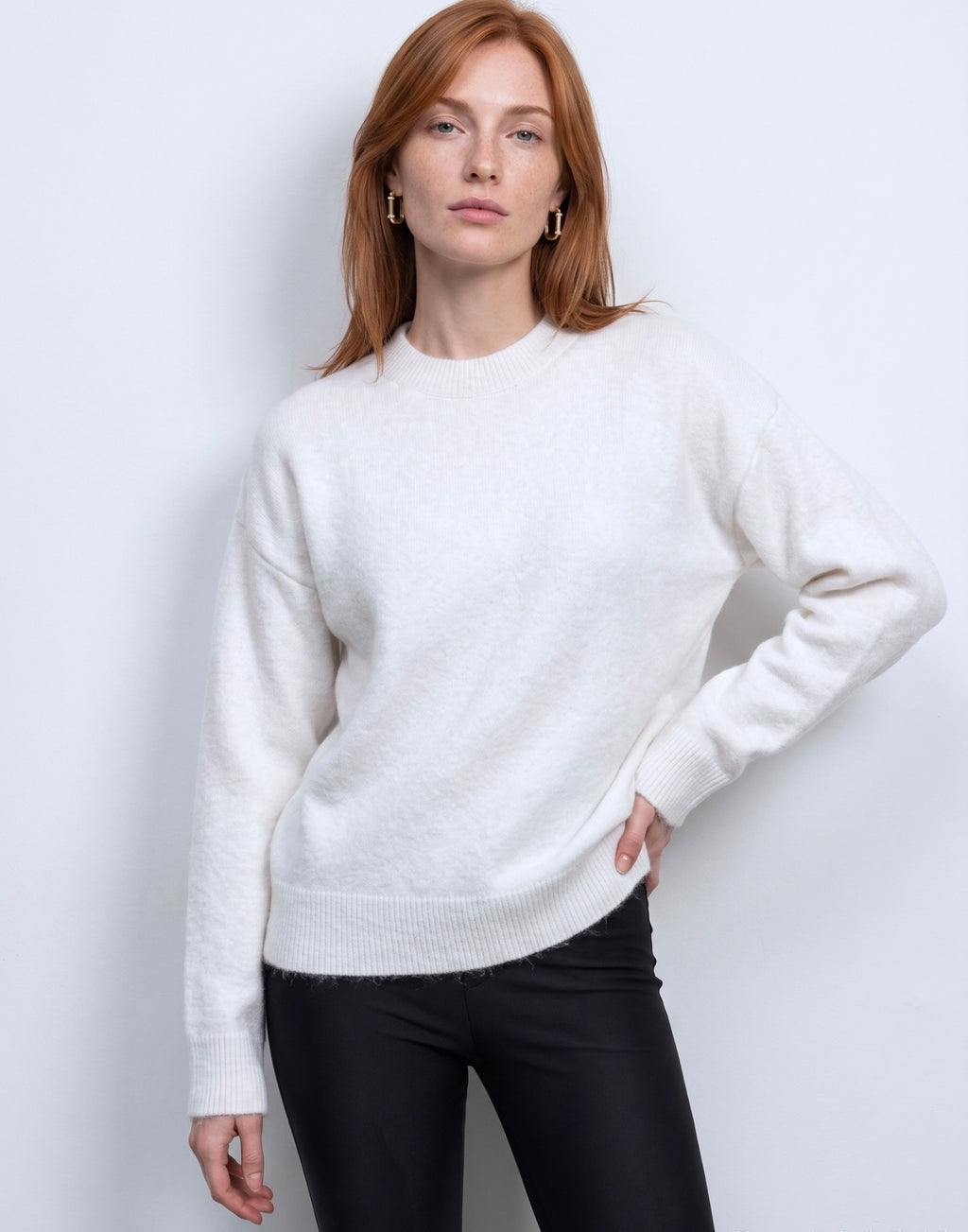 Classic Knit Sweater - Ecru