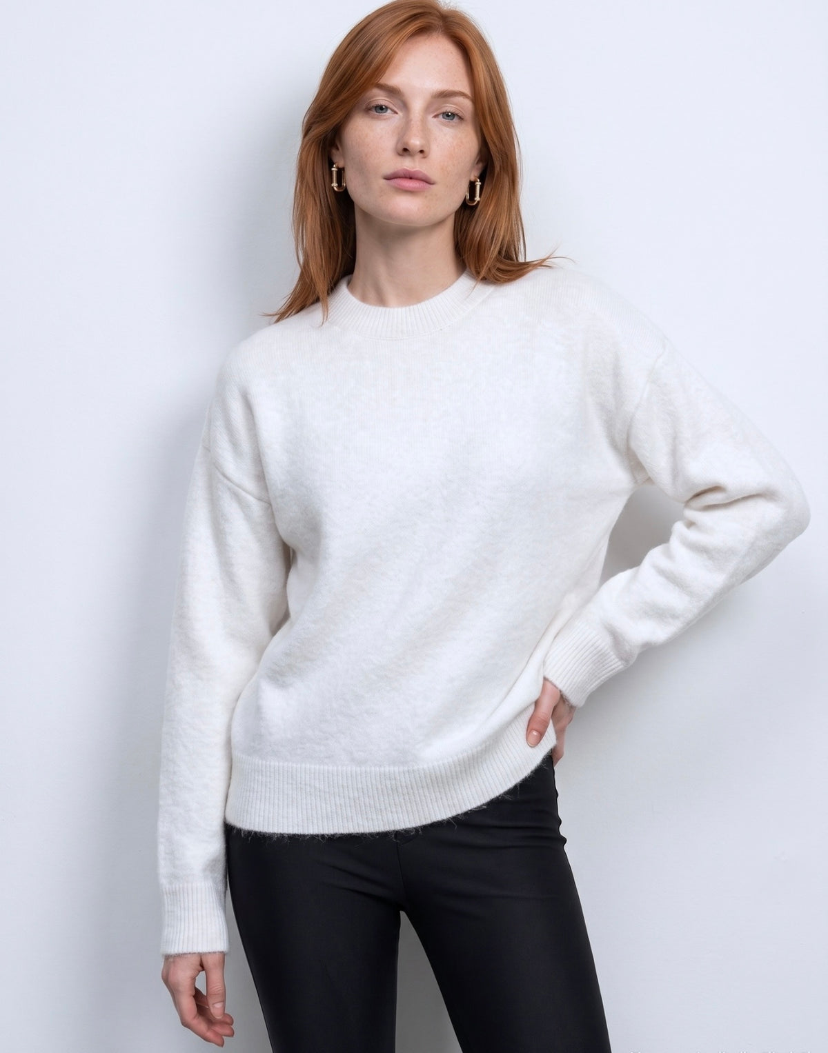 Classic Knit Sweater - Ecru