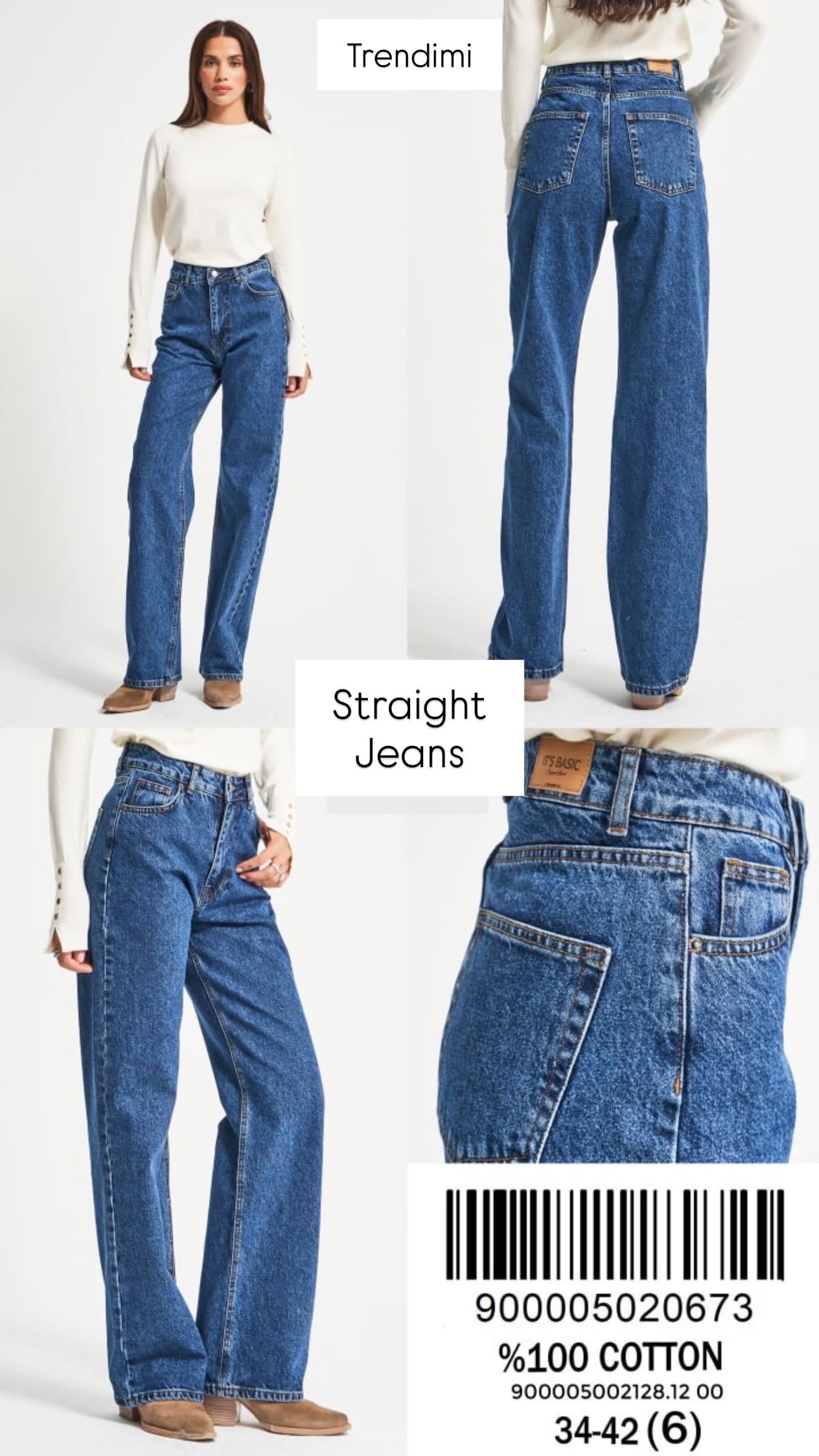 Blue Straight Jeans