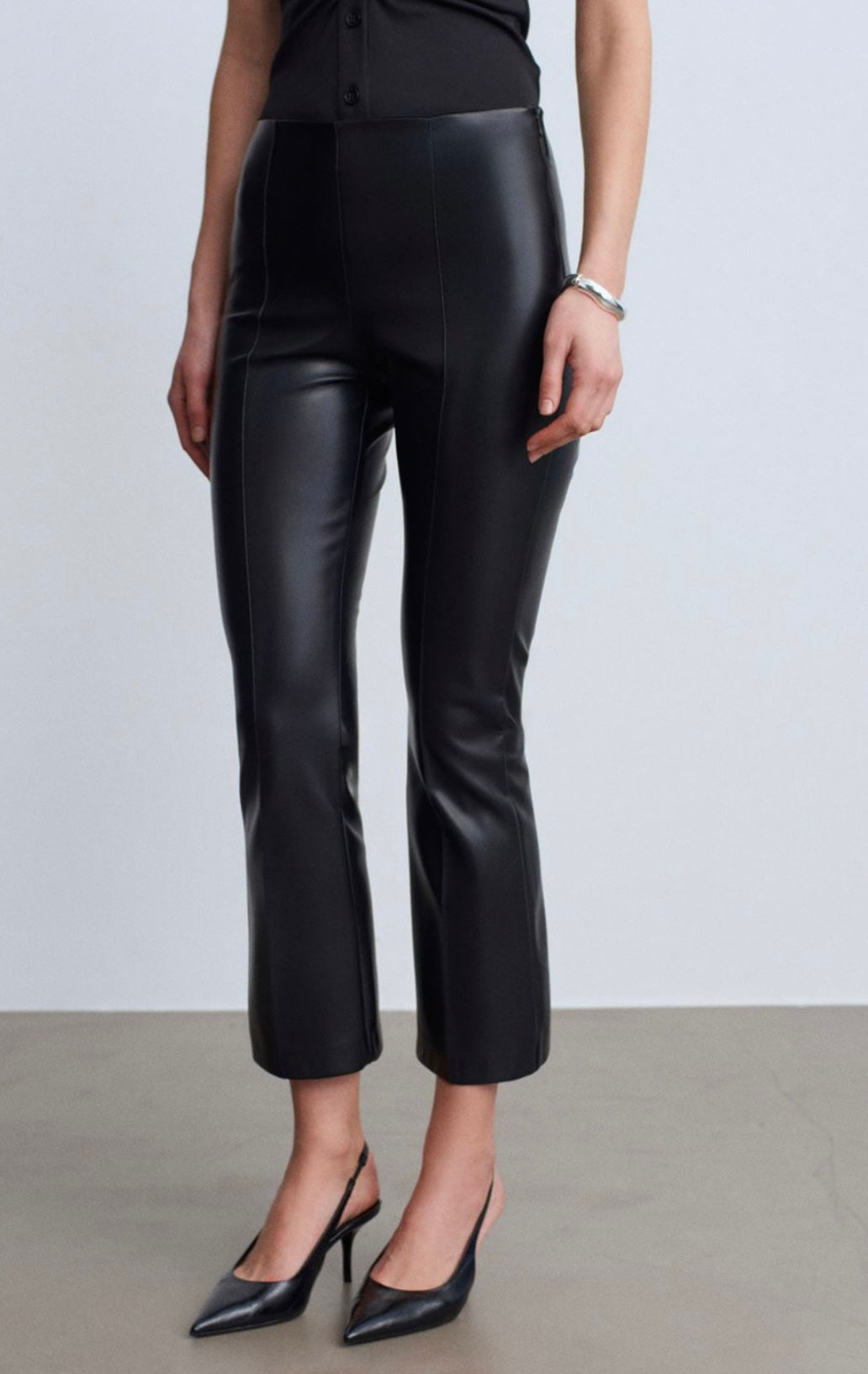Dilvin Leather Pants - Black