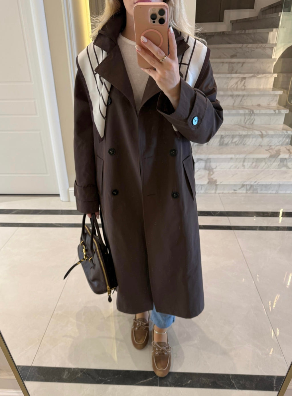 Long Trench Coat Brown
