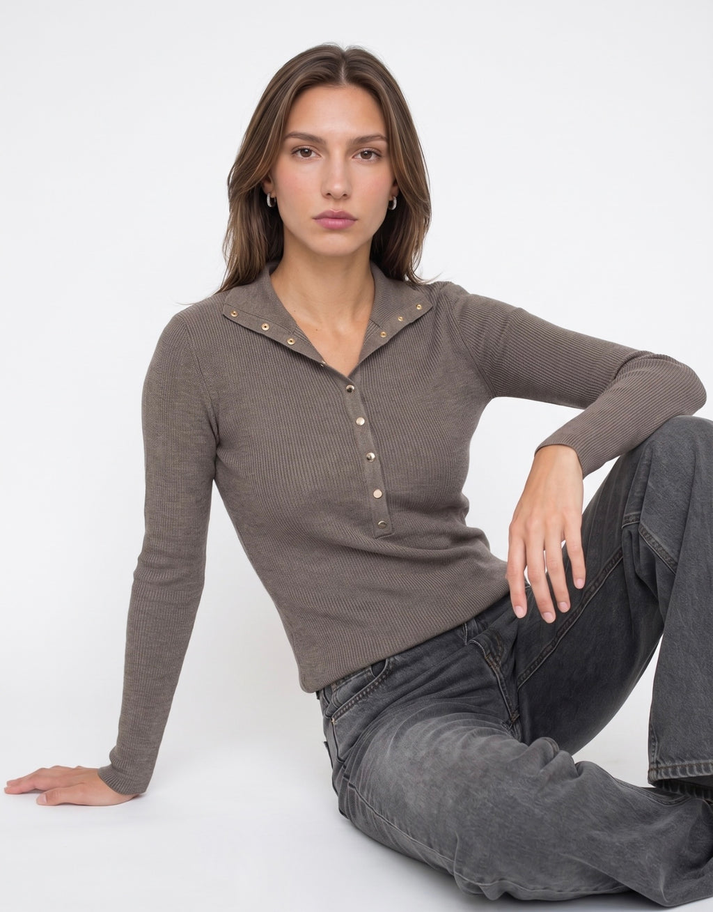 Mila Knit Top - Mocha