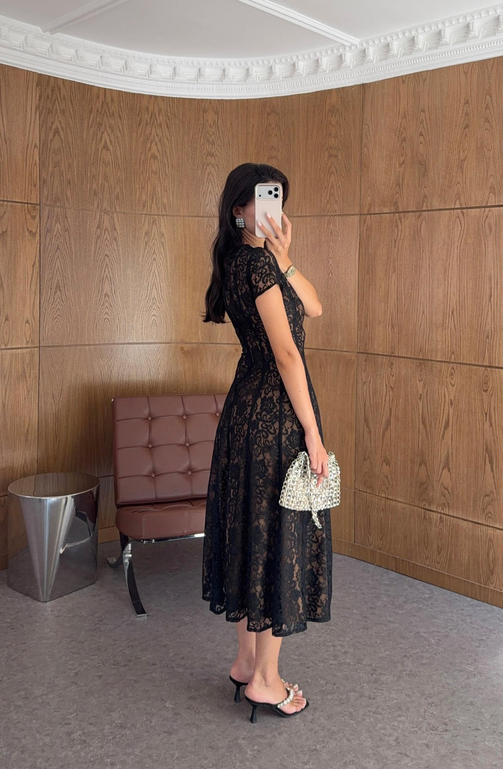 Juliette Lace Dress - Black