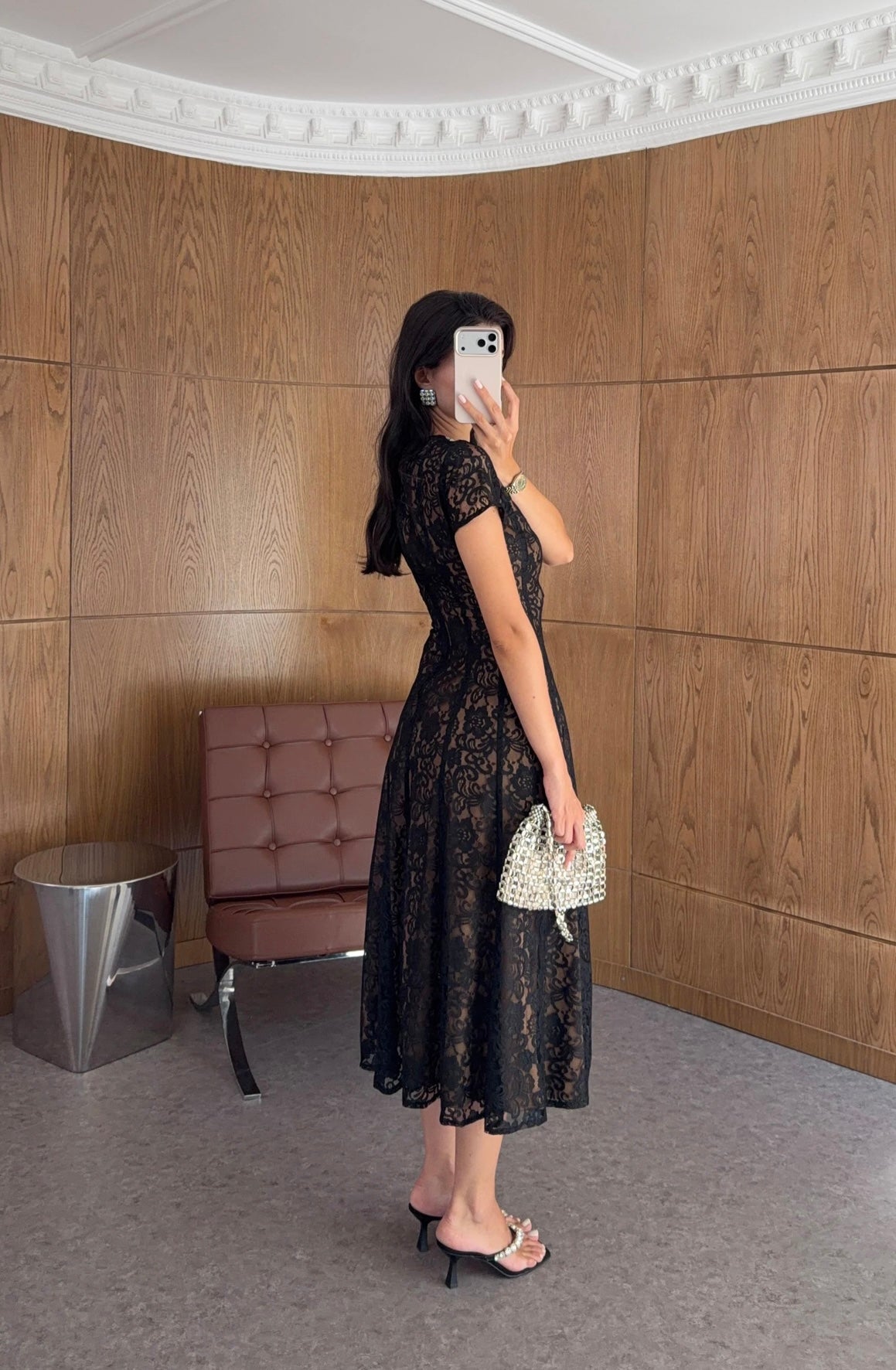 Juliette Lace Dress - Black