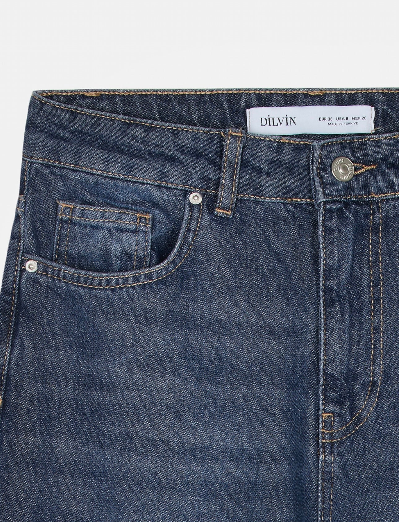 Navy Wide Leg Jeans