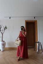 Brick red dress