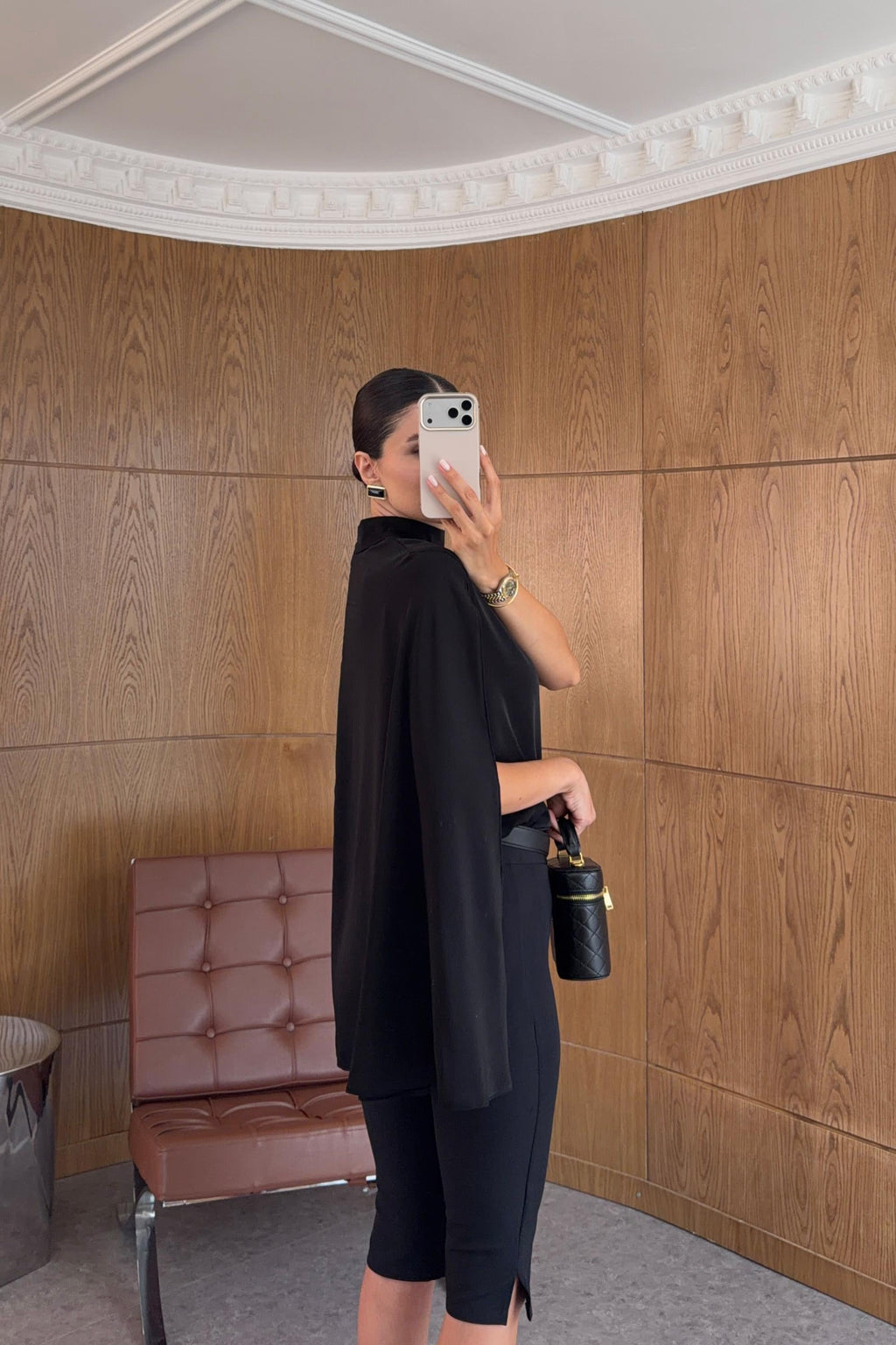 Cape Blouse - Black
