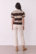 Brown Stripe Polo