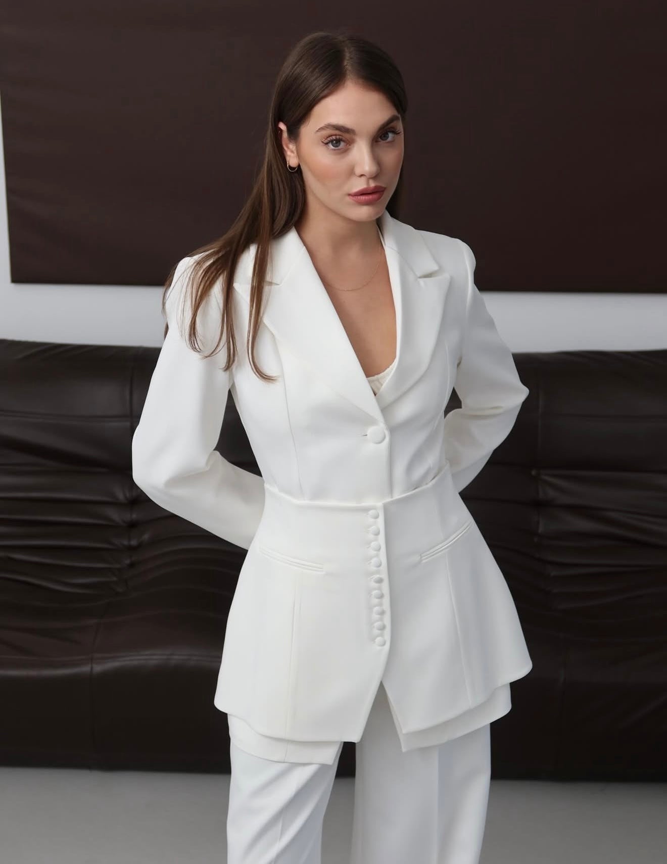 White Corset Blazer