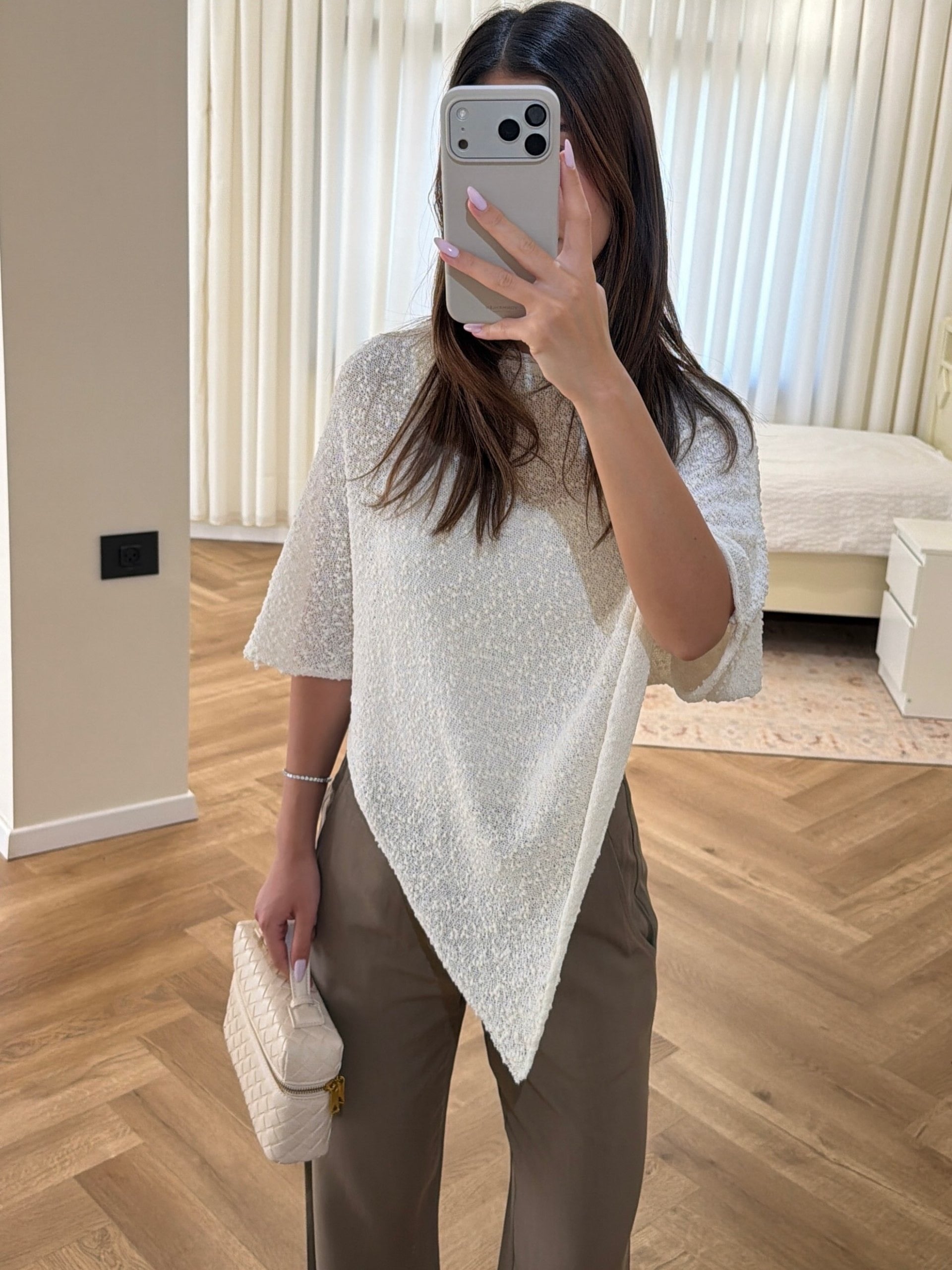 Poncho Top - Ecru