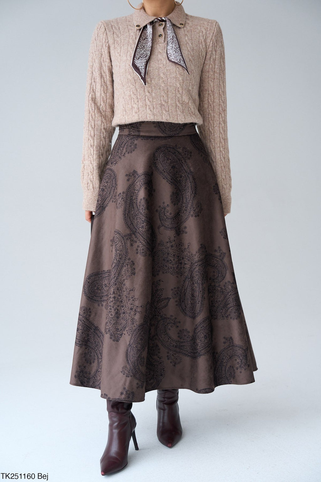 Scarf-detailed Sweater