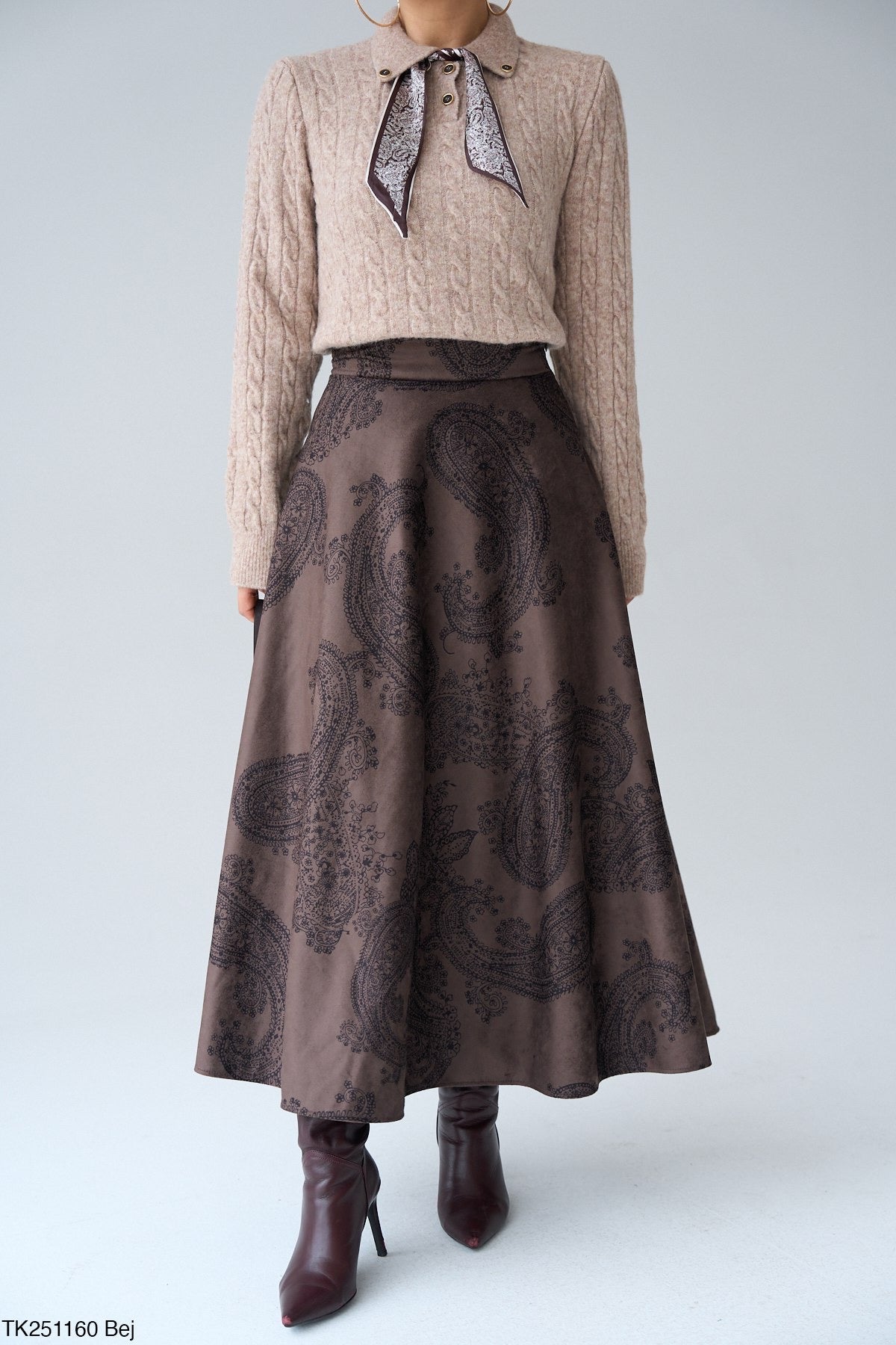 Scarf-detailed Sweater