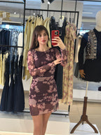 Floral Burgundy Dress