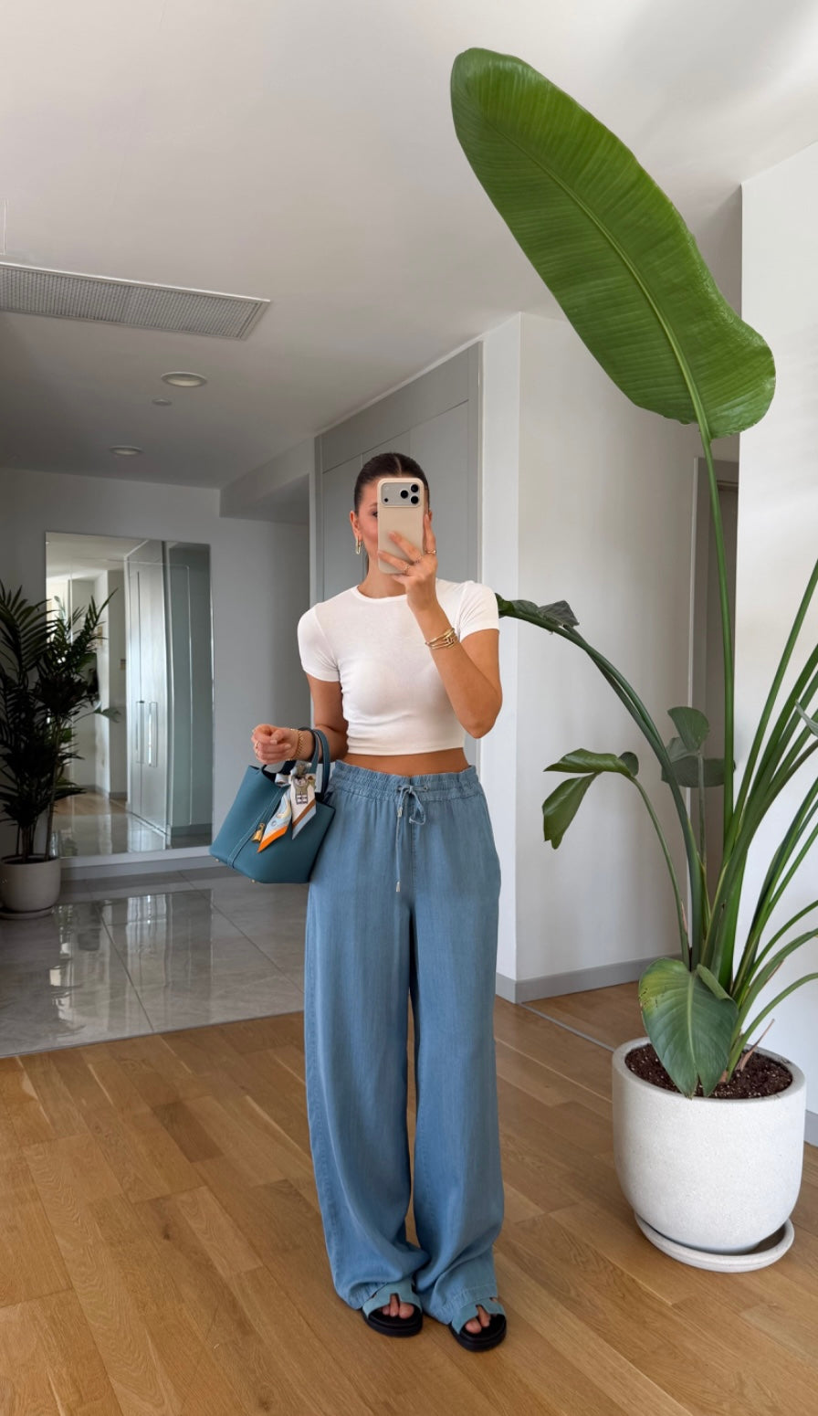 Elastic Waistband Trousers