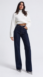 Navy Straight Jeans