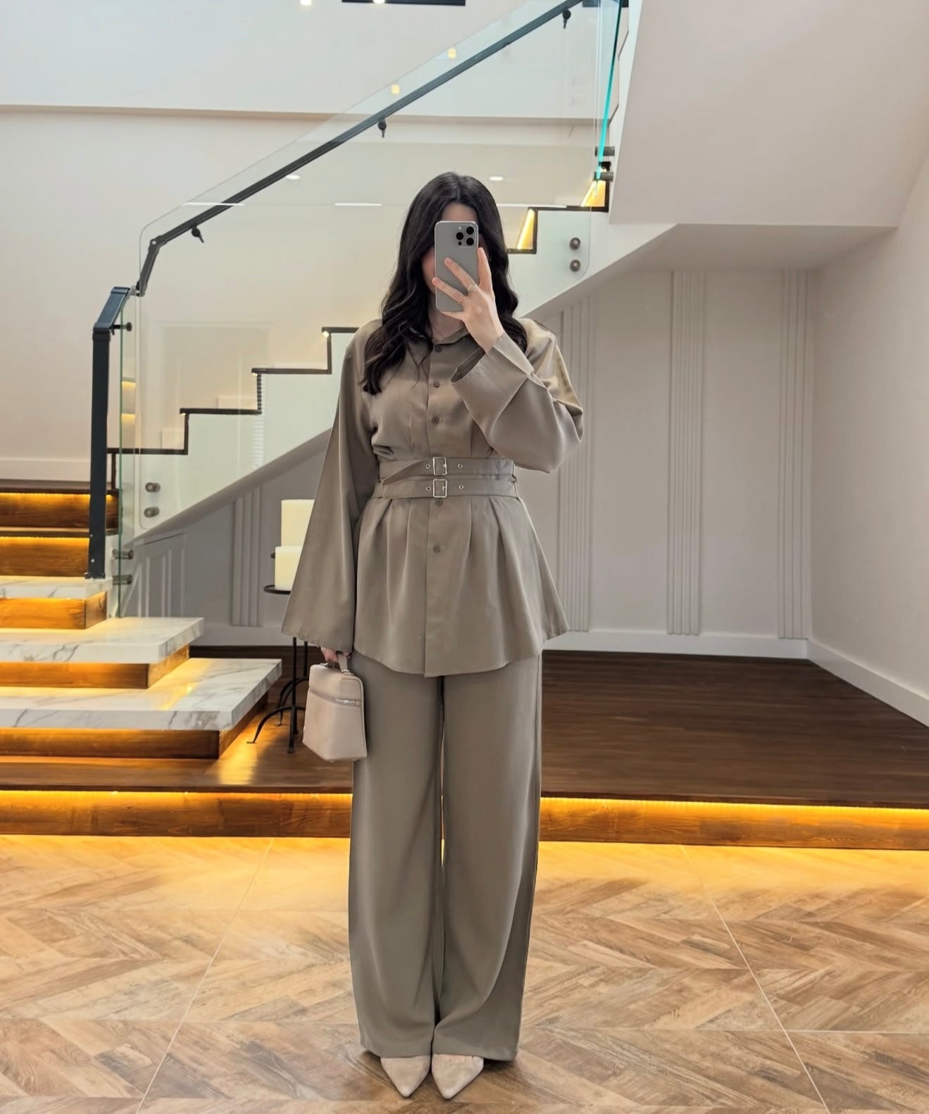 Khaki Belted-Set