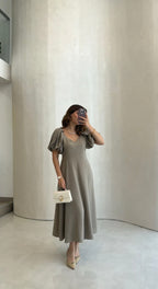 Balloon Sleeves Dress