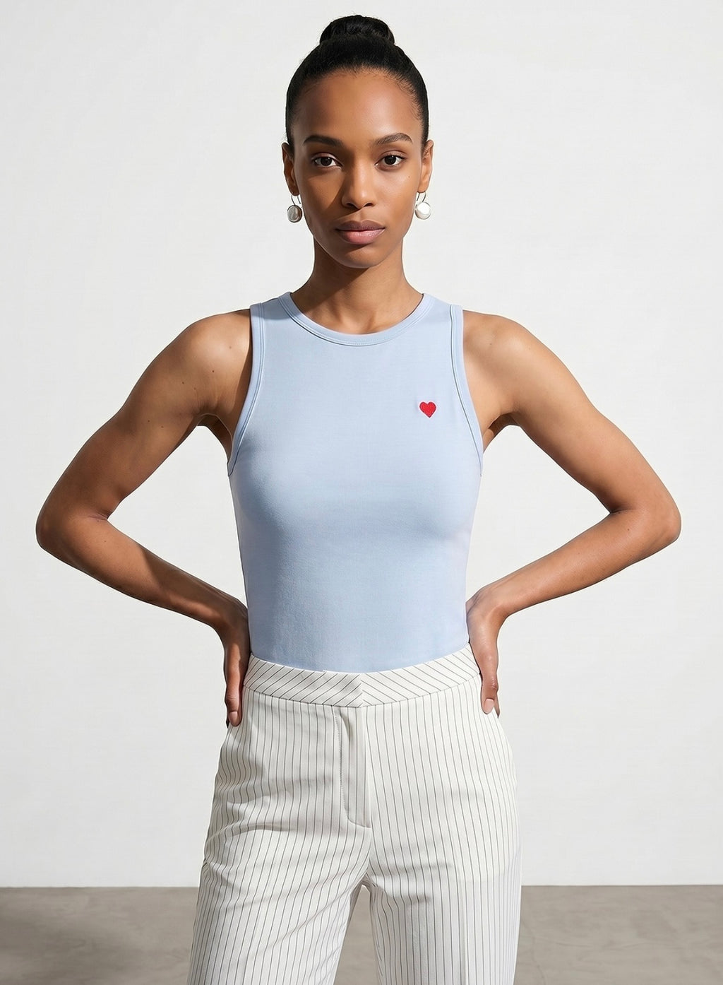 Heart Tank Top - Blue