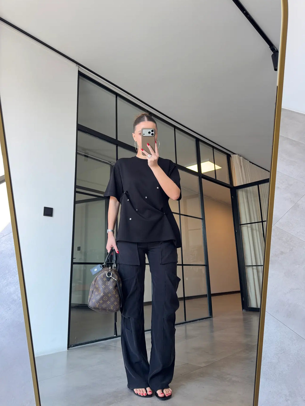Black T-shirt with Pins