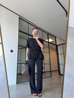 Black T-shirt with Pins