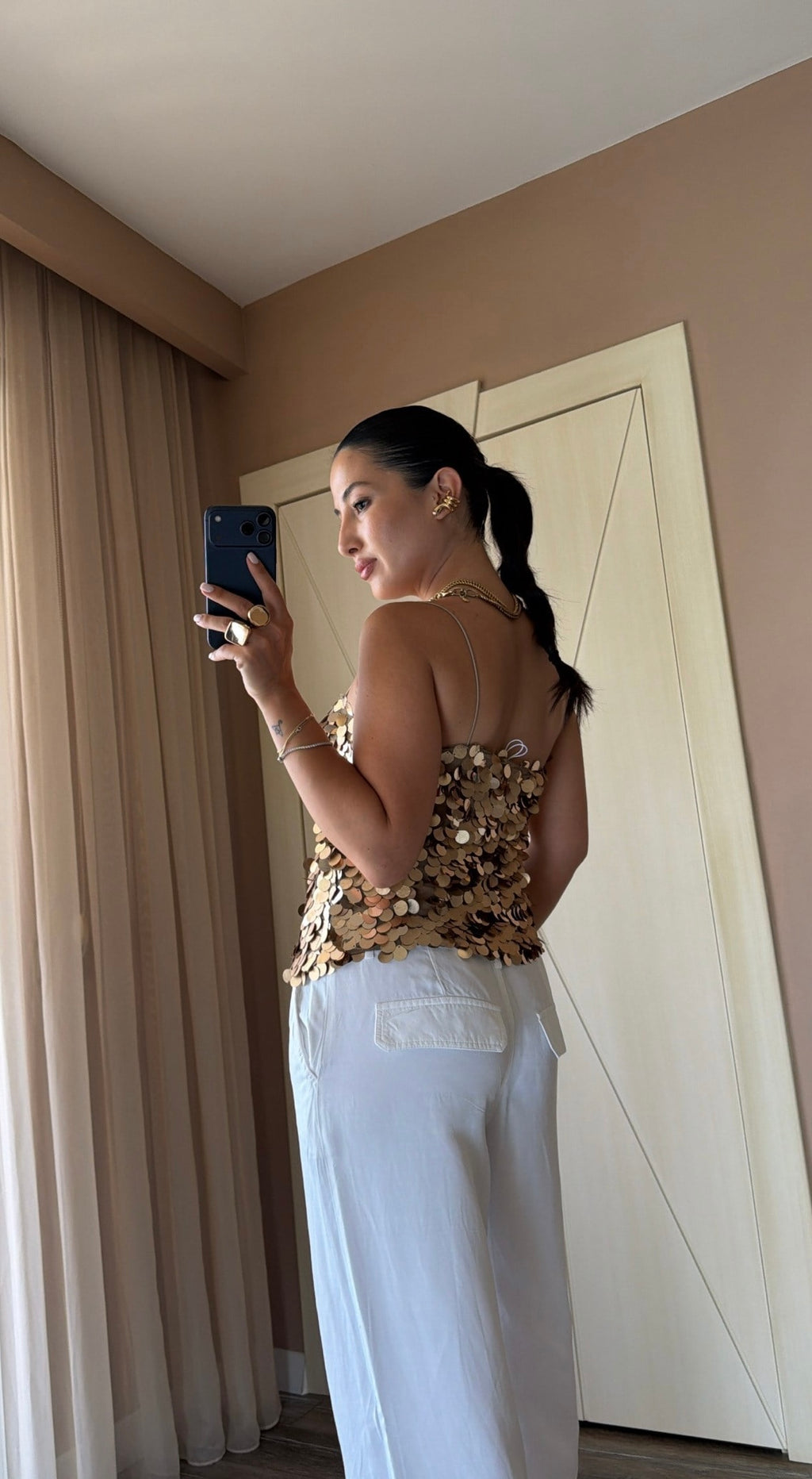 Sequin Top - Gold