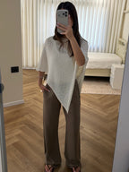 Poncho Top - Ecru