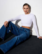 Belted-wide leg jeans