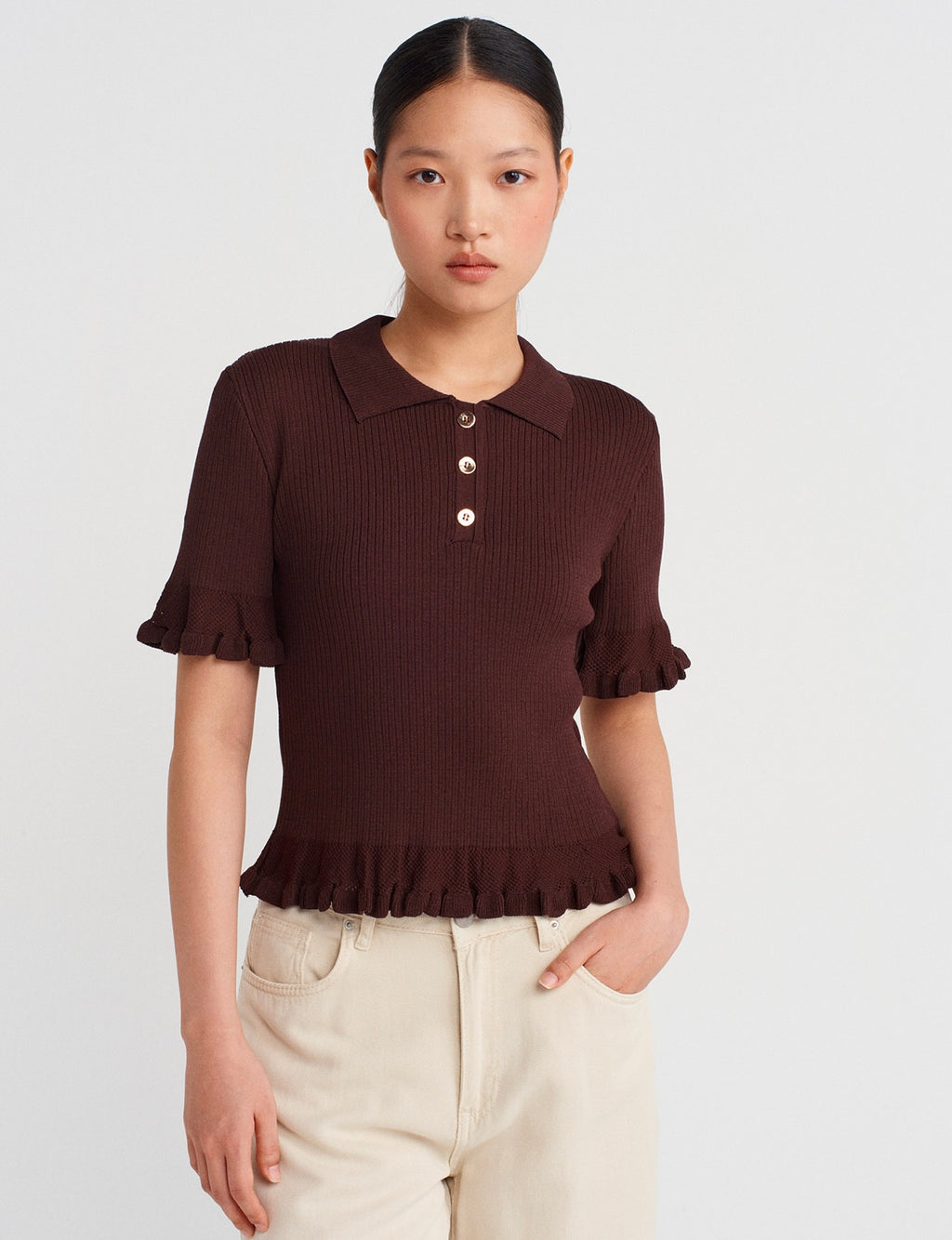 Dilvin brown top